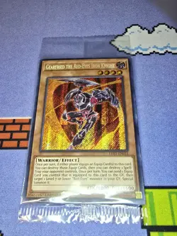 Yugioh! Gearfried the Red-Eyes Iron Knight LDS1-EN011 Secret Rare Sealed Promo - Image 1