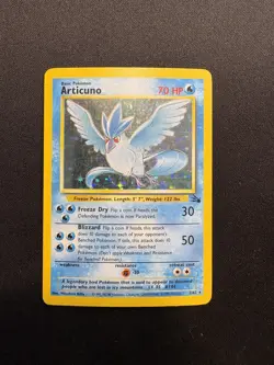 Articuno - 2/62 Pokemon Fossil Unlimited Holo Rare - WOTC 1999 Pokemon Card HP - Image 1