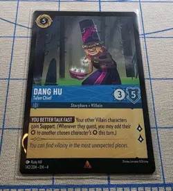 Dang Hu - Talon Chief 142/204 Rare Ursula's Return Disney Lorcana TCG Card - Image 2