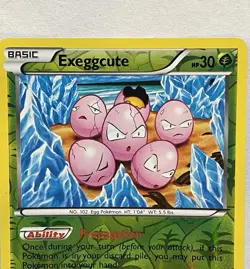 Pokemon 2013 Light Play Exeggcute 4/116 Plasma Freeze REVERSE Holo Card - Image 2