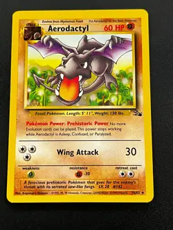 Aerodactyl 16/62 - Fossil Rare Vintage WOTC Pokemon TCG Card LP - Image 1