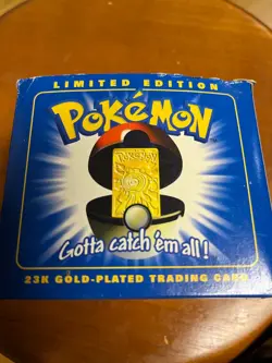 Pokemon Burger King 23k Gold Plated Poliwhirl Trading Card Sealed but open box - Image 2