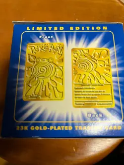 Pokemon Burger King 23k Gold Plated Poliwhirl Trading Card Sealed but open box - Image 3