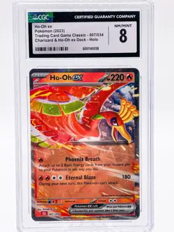 2023 Ho-oh EX 007/034 Trading Card Game Classic Holo Graded NM CGC 8 - Image 1
