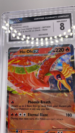 2023 Ho-oh EX 007/034 Trading Card Game Classic Holo Graded NM CGC 8 - Image 2