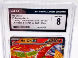 2023 Ho-oh EX 007/034 Trading Card Game Classic Holo Graded NM CGC 8 - Image 5