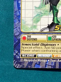 BO-119 Stingmon Digimon Card Digi-Battle Series 3 2000 Bandai HP - Image 5