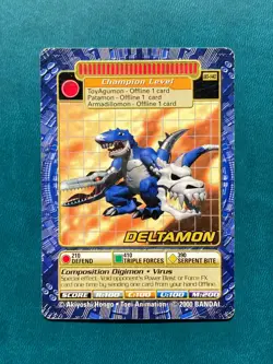 BO-140 Deltamon Digimon Card Digi-Battle Series 3 2000 Bandai HP - Image 1