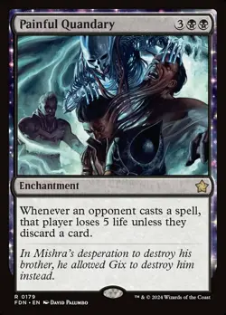 1x Painful Quandary - Foundations - Near Mint, English - MTG! - Image 1