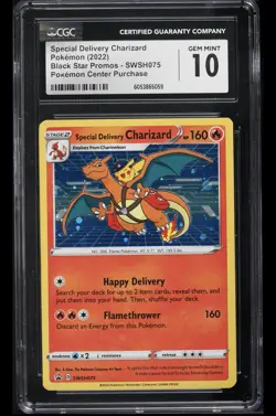CGC 10 Special Delivery Charizard SWSH075 HOLO PROMO Pokemon Center Exclusive! - Image 1