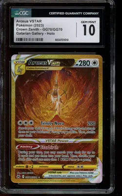 CGC 10 GEM MINT Pokemon Arceus VSTAR Crown Zenith Galarian Gallery GG70/GG70 - Image 1