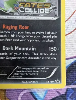 Pokemon TYRANITAR Prerelease FATES COLLIDE Stamped XY130 Holo Promo - Image 4
