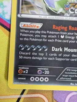 Pokemon TYRANITAR Prerelease FATES COLLIDE Stamped XY130 Holo Promo - Image 5