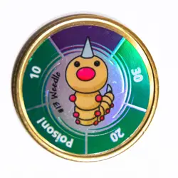 1999 Pokemon Hasbro Battling Coin Game - WEEDLE #13 - Image 1