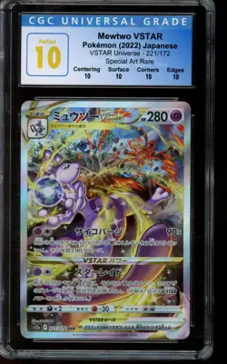 CGC 10 PERFECT Pokemon Mewtwo VSTAR VSTAR Universe Special Art 221/172 Japanese - Image 1