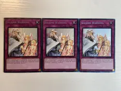 3x Solemn Warning RA02-EN078 Prismatic Collector's Rare PCR 1st Ed NM Yugioh - Image 1