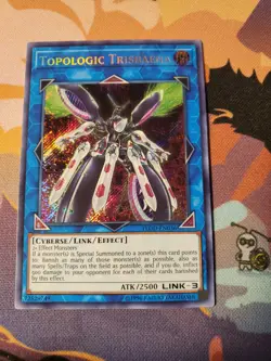 Yugioh Topologic Trisbaena FLOD-EN036 Secret Rare 1st Ed Near Mint - Image 1