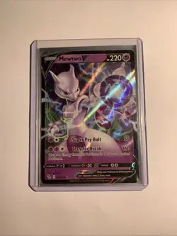 Pokemon TCG Mewtwo V Full Art Ultra Rare Holo Card 030/078 Near Mint Condition - Image 1
