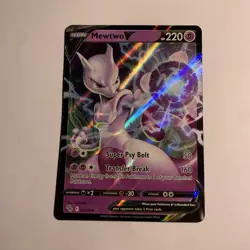 Pokemon TCG Mewtwo V Full Art Ultra Rare Holo Card 030/078 Near Mint Condition - Image 2
