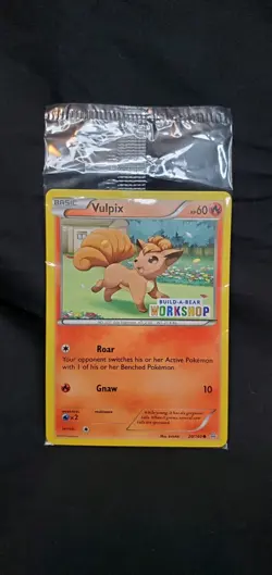 Build a Bear Pokemon Card Vulpix Promo Trading Card SEALED - Image 1