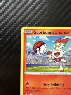 Scorbunny On The Ball 004/005 Futsal Soccer Promo English Pokemon Card (LP) - Image 2
