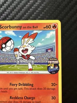 Scorbunny On The Ball 004/005 Futsal Soccer Promo English Pokemon Card (LP) - Image 3