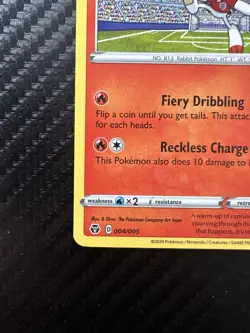 Scorbunny On The Ball 004/005 Futsal Soccer Promo English Pokemon Card (LP) - Image 5