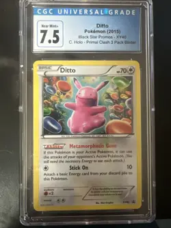 Ditto XY40 Primal Clash Black Star Promo Holo Card Trading Pokemon TCG CGC 7.5 - Image 1