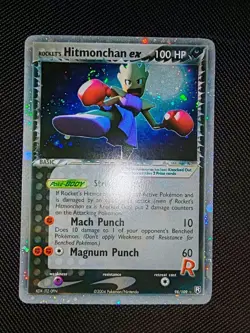 Pokemon card-Rocket HITMONCHAN EX 98/109-Set Team Rocket Returns-Near Mint - Image 1
