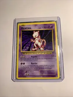 Mewtwo 51/108 HOLO RARE Red Holo Streak Misprint Base Set Pokemon Card 2016 - Image 1