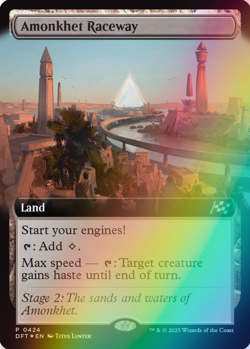 MTG - Amonkhet Raceway - Foil Extended Art - DFT 0424 - Aetherdrift - Promo - Image 1