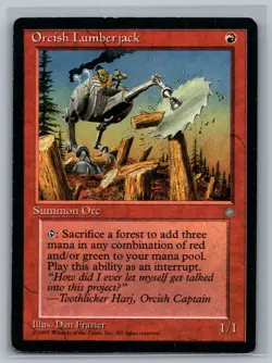 Magic The Gathering Ice Age Orcish Lumberjack MTG TCG CCG - Image 1