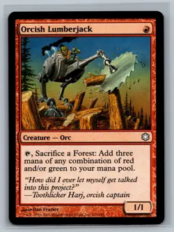 Magic MTG Coldsnap Theme Deck Reprints Orcish Lumberjack #210/383 TCG CCG - Image 1