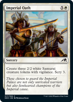 Imperial Oath Light Play, English Magic the Gathering MTG Kamigawa: Neon Dynasty - Image 1