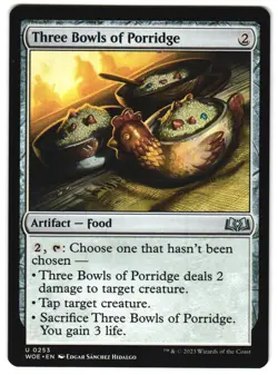 Three Bowls of Porridge 253 Wilds of Eldraine NM MTG - Image 1