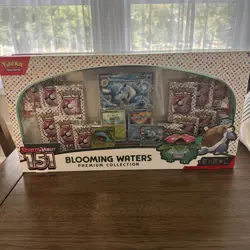 POKEMON SCARLET & VIOLET 151 BLOOMING WATERS PREMIUM COLLECTION BOX NEW SEALED - Image 1