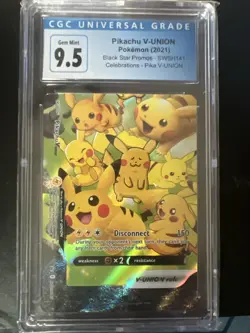 Pokemon Pikachu V-Union SWSH140 Celebrations Promo Card CGC 9.5 Gem Mint - Image 1