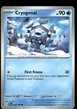 Pokemon Cryogonal 055/197 Obsidian Flames Non Holo Common 5 Card Lot - Image 1