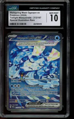 CGC 10 GEM MINT Pokemon Wellspring Mask Ogerpon ex Twilight Masquerade 213/167 - Image 1