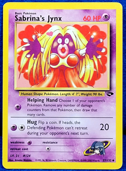 Sabrina's Jynx Gym Challenge Near Mint 57/132 Regular Pokemon Uncommon 2000 - Image 1
