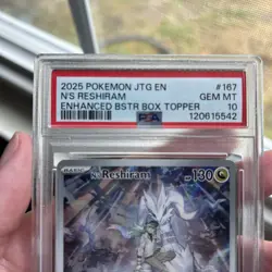 PSA 10 N's Reshiram 167 Pokemon Jtg En Journey Together 2025 Enhanced Topper - Image 3