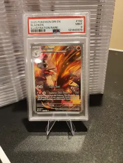 2025 POKEMON DRI EN-DESTINED RIVALS ILLUSTRATION RARE #192 BLAZIKEN PSA 9 - Image 1