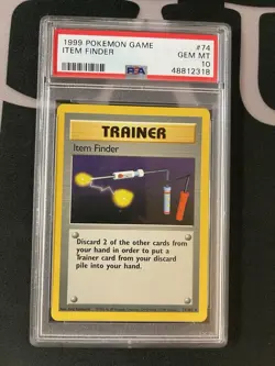 1999 Pokemon Base Set #74 Item Finder PSA 10 - Image 1
