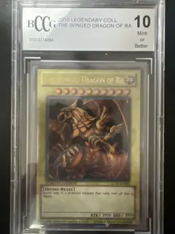 Yugioh 1996 The Winged Dragon Of Ra Rare Limited Ed. LC01-EN003 BCCG 10 Mint - Image 1