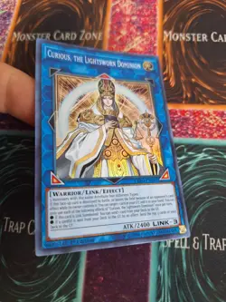 Yugioh Curious, the Lightsworn Dominion EXFO-EN091 Super Rare 1st Edition NM - Image 2