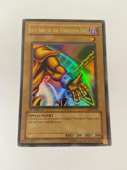 Yugioh! Left Arm of the Forbidden One LOB-123 1st Edition - HP - Ultra Rare - Image 1