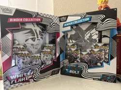 Pokemon Black Bolt and White Flare Binder Collection Bundle Set of 2 - Image 1