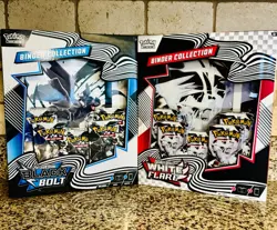 Pokemon Black Bolt and White Flare Binder Collection Bundle Set of 2 - Image 1