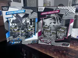 Pokemon Black Bolt and White Flare Binder Collection Bundle Set of 2 - Image 1