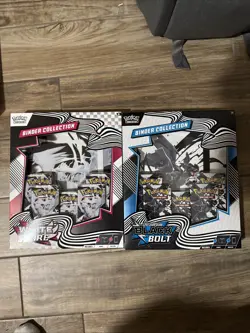 Pokemon Black Bolt and White Flare Binder Collection Bundle Set of 2 - Image 1